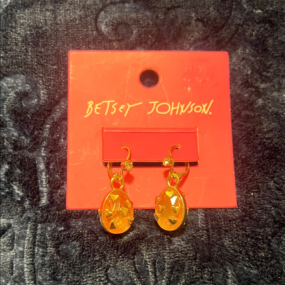 Betsey Johnson Yellow Gold Earrings